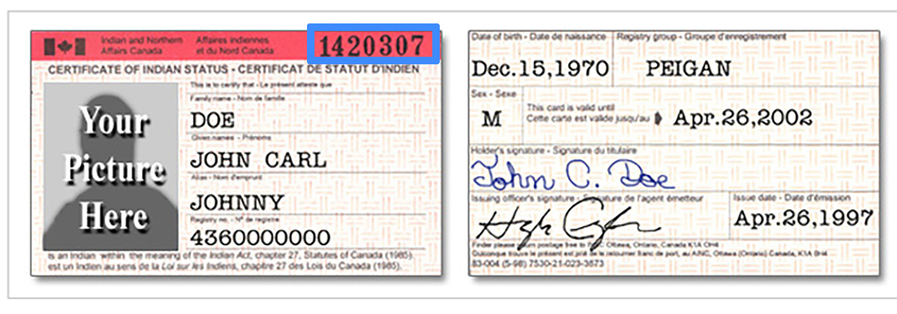 Photo ID Numbers Location OneFeather